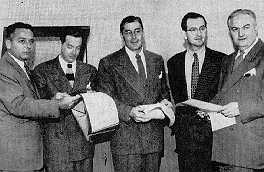 Norm Barry, Hugh Downs, Louis Roen, Jack Angell and Len O'Connor