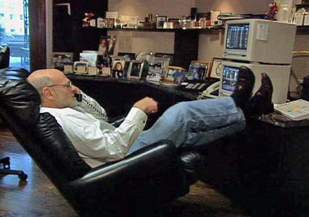 Sam Zell in his office in 1995